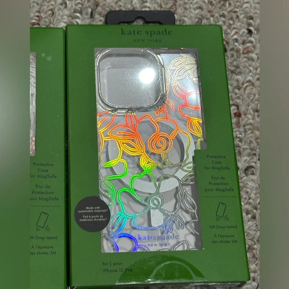 kate spade Floral MagSafe Protective Case iphone 15pro - Picture 2 of 2
